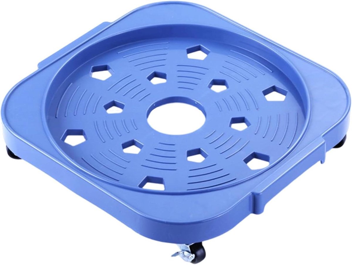 Emmerwagen met Wielen - Emmerhouder Trolley - Materiaal Verplaatsen - Veilig Hellend Remmen - 19 liter - Blauw