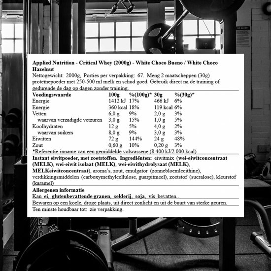 Critical Whey - 2000 g - White Choco Bueno — afbeelding 4
