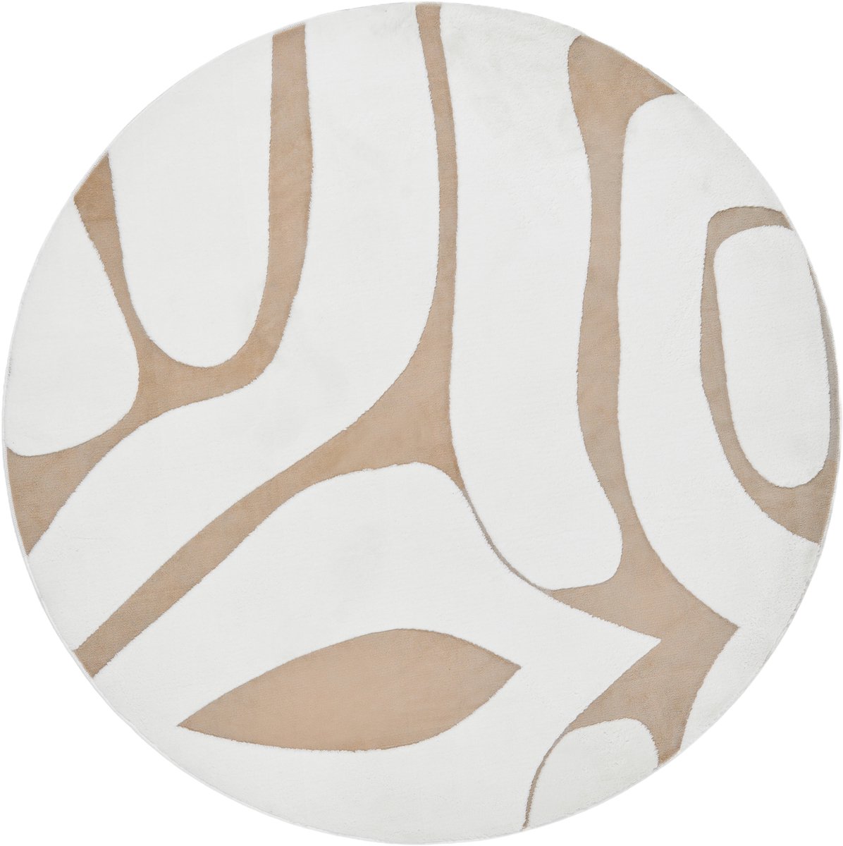 HARTZ - Vloerkleed - Beige/Wit - 160 cm - Jaquard