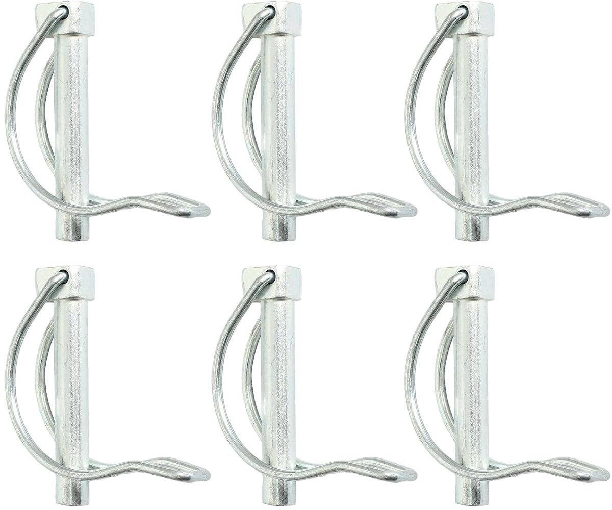 11 x 65 mm, 6 stuks, buisklapsplinten, verzinkt, klapsplint van verenstaal, veiligheidssplint voor aanhangers, machines, apparaten, tuin