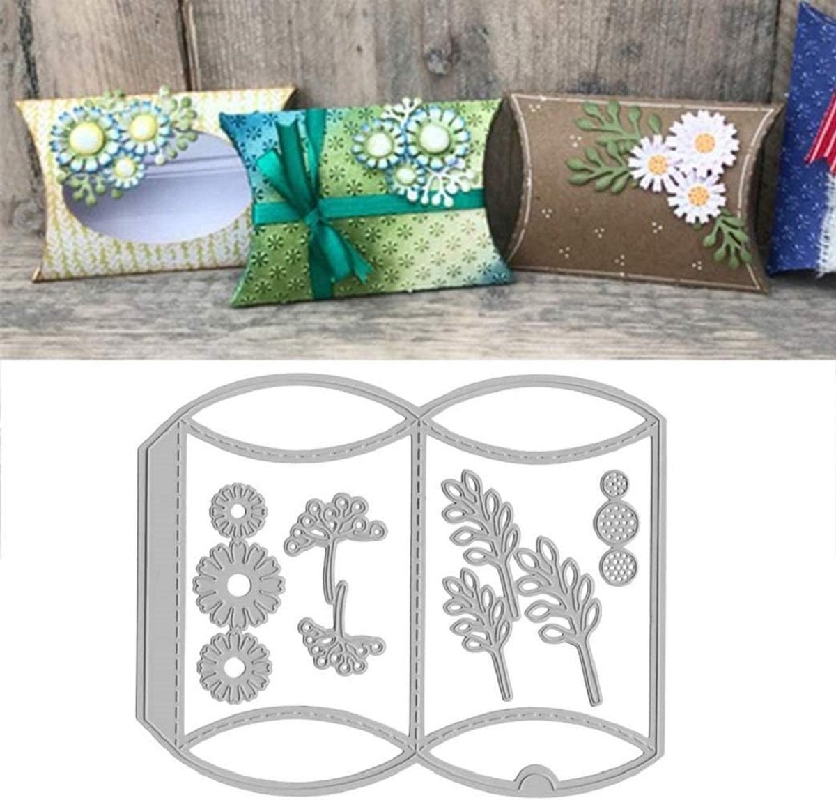 Stansmessen Geschenkdoos, U-horizon Cutting Dies Stanssjablonen