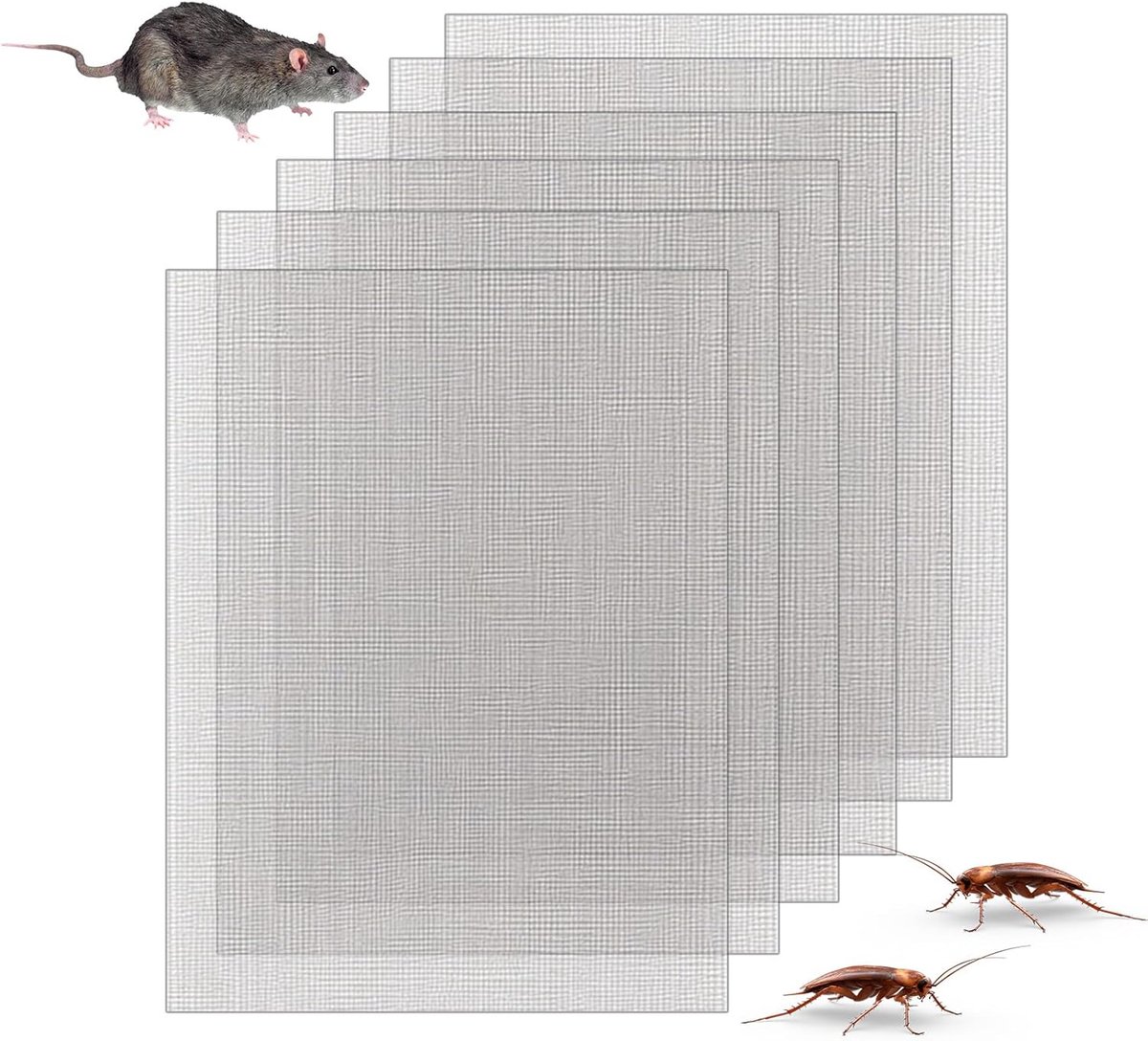 6 Stuks Rvs Gaas Platen, 15x21 cm Fijnmazig 304 Rvs, 20 Mesh