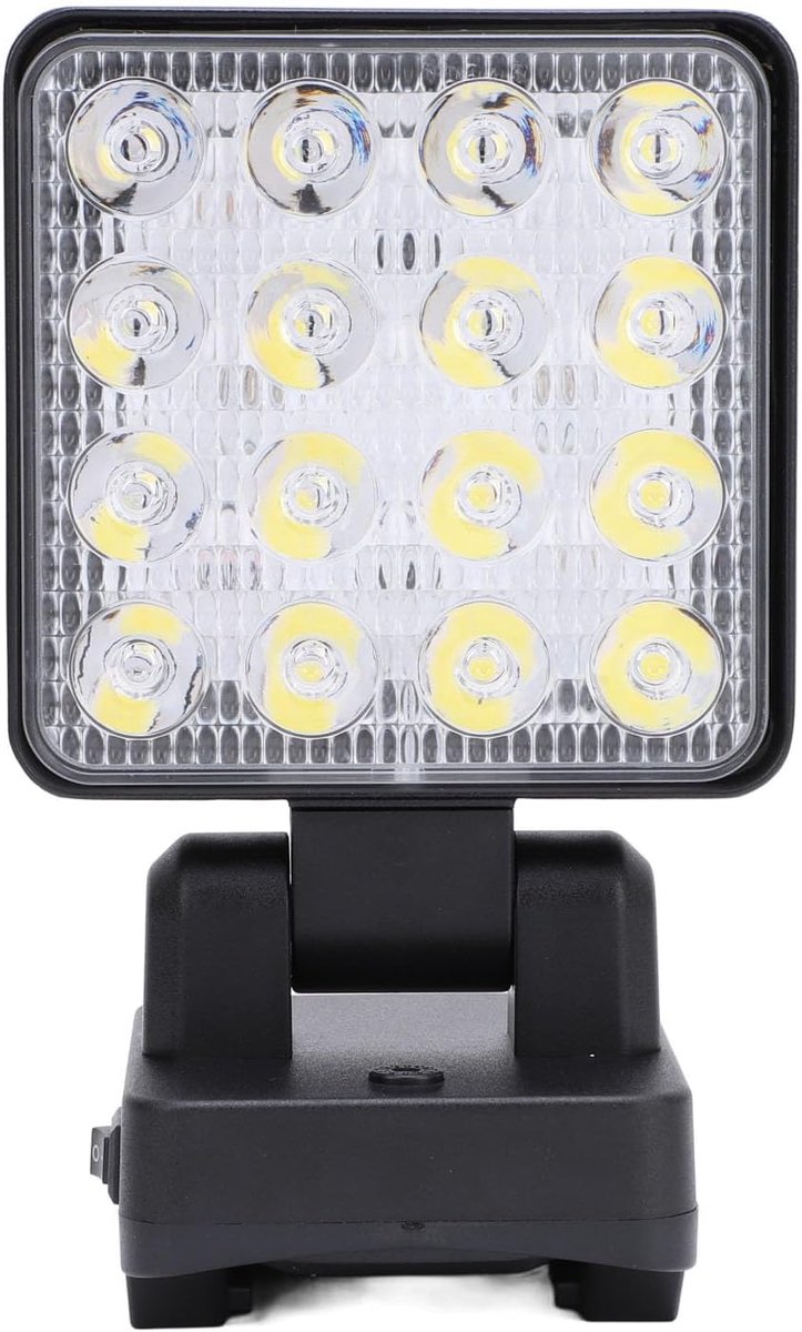 SnelShoppen - Draadloze LED Werklicht 1200-1500LM, Draagbare Floodlight, ABS, Rotatable 90° en 330° Horizontaal, Perfect voor Werkplek, Buitenactivite