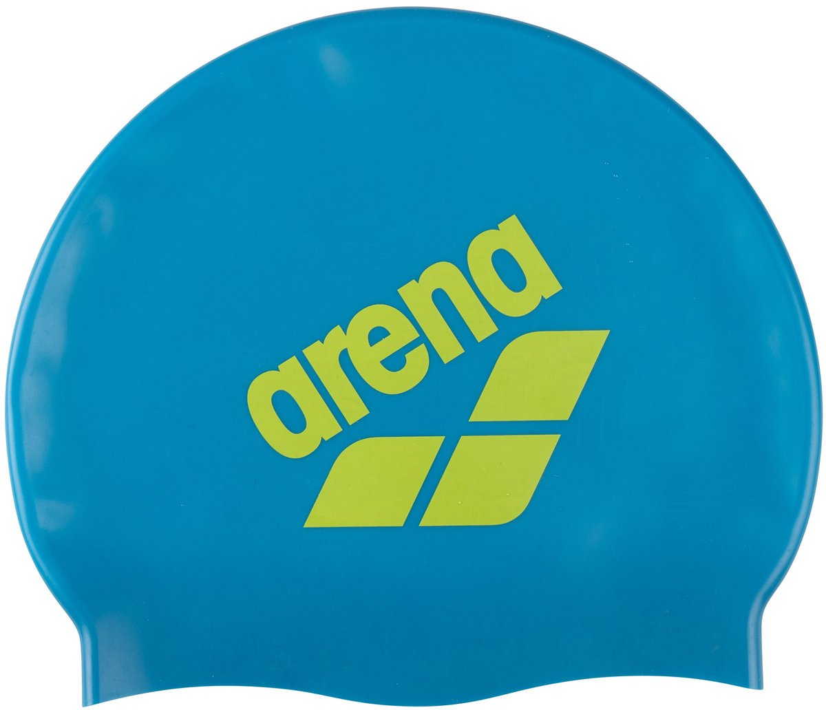 Arena Big Logo Badmuts Blauw-Cosmo/Arctic-Lime