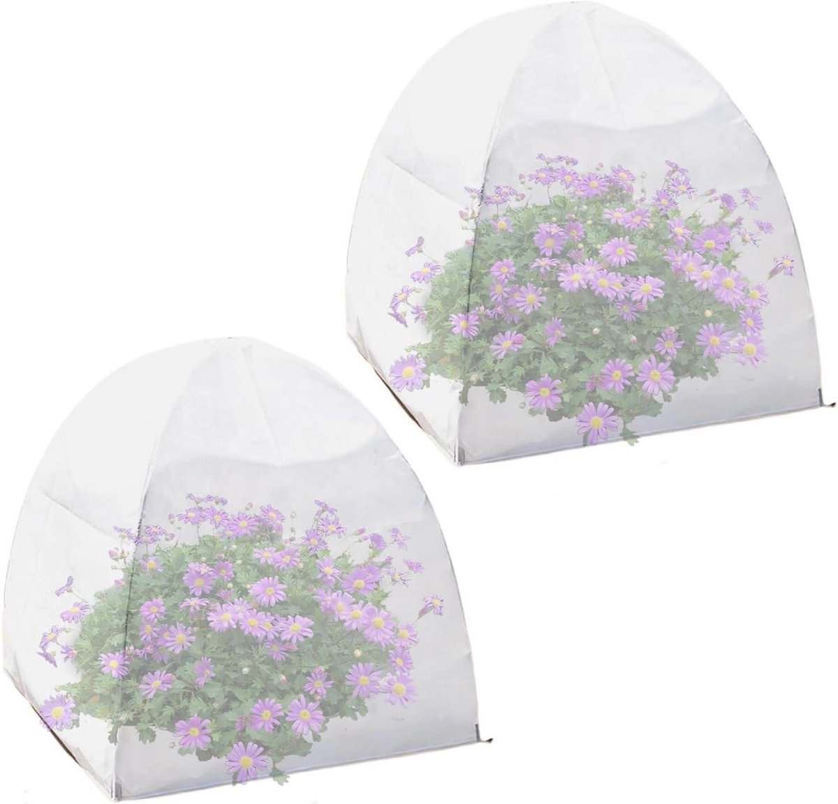 Vorstbeschermingsdekens Planten - Winterhoes Planten - Bescherming Tuinplanten - Ademend Vochtregulerend - 56 x 56 cm - Grijs