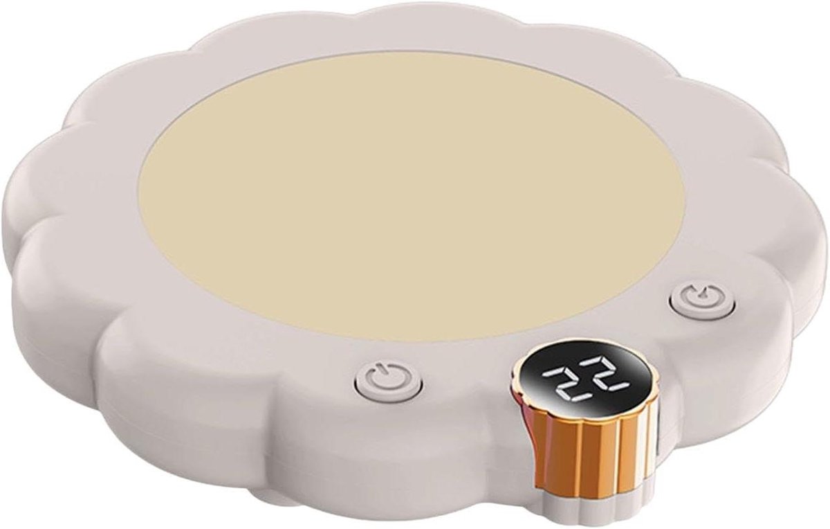 Elektrische Mokwarmer - Kopjeswarmer Aanrecht - Dranken Warm Houden - Instelbare Temperatuur - 1 Stuk - Wit