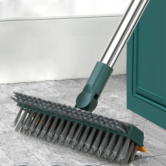 Schrobbezem V-vorm - Vloerborstel Dekschrobber - Vloeren Schoonmaken - Roterende Kop - 111 x 22 cm - Niet gespecificeerd — afbeelding 3