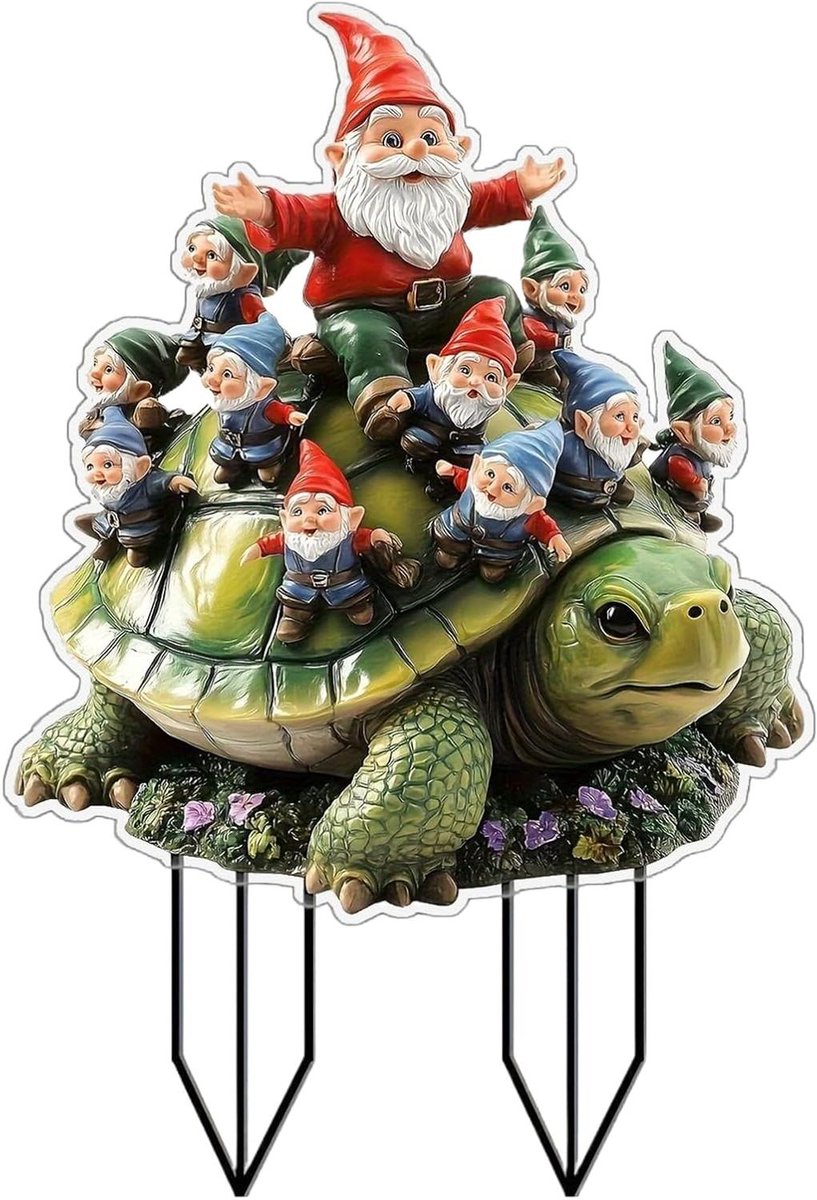 Tuinharingen Schildpad - Decoratie Stokken - Plantenbak Decoratie - Opengewerkte 3D Vorm - 311 x 201 cm - Niet gespecificeerd