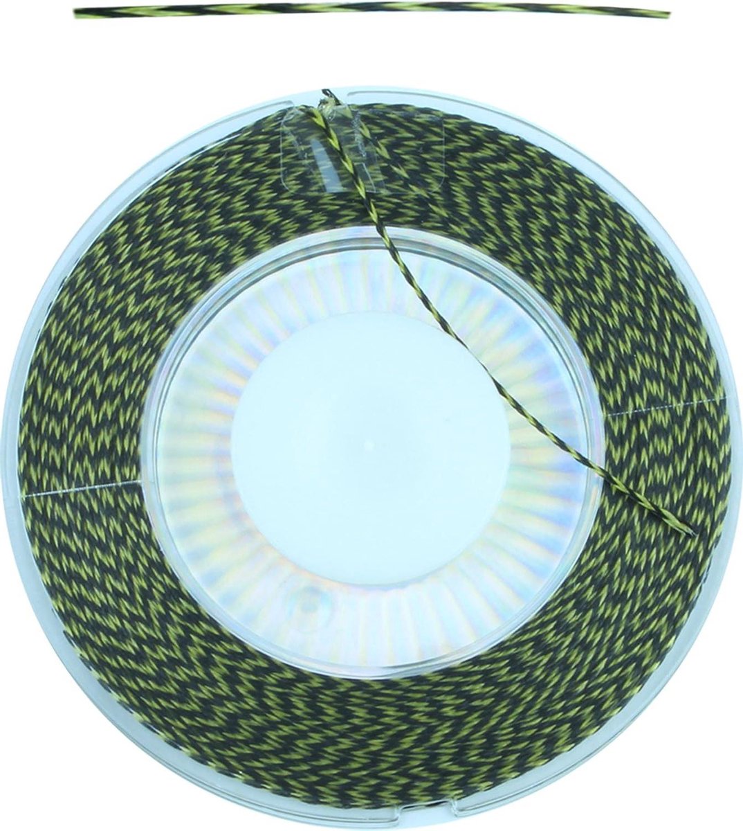 Karpervoorvak Snoer - Vislijn Leader - Vissen - Snel Zinkend Camouflage - 20 meter - Zwart Groen