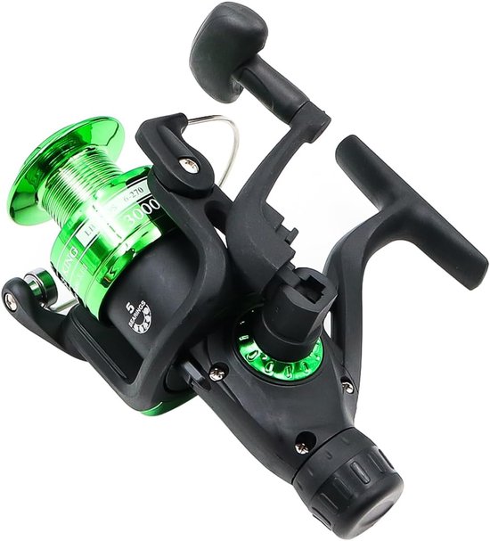 SnelShoppen - Green & Black Visspinhengel Met Stille Spinning Reel, Baitcasting Reel, Lichtgewicht 5.1:1 Overbrenging, 5 Lager, Comfortabele Grip, Ges — afbeelding 3