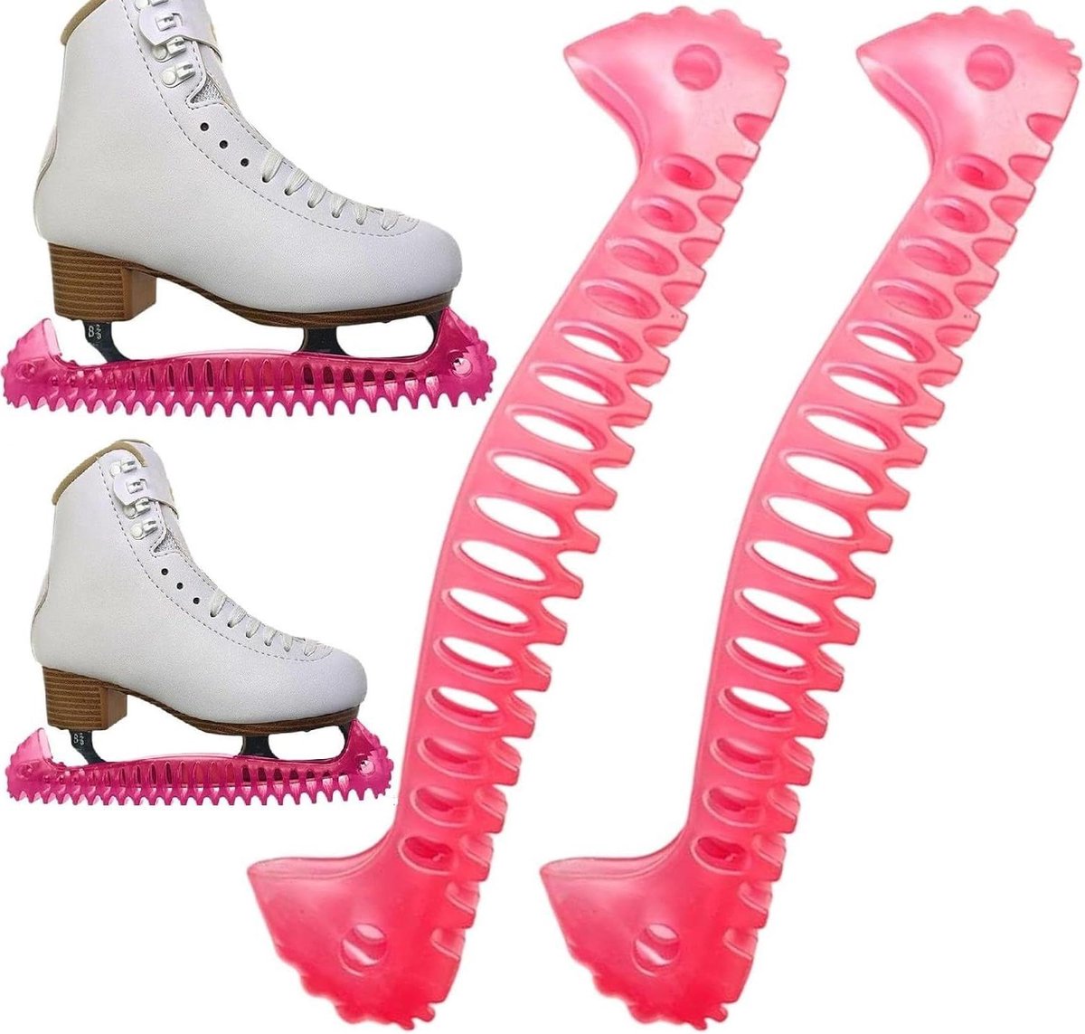 Schaats Beschermers - Bladbeschermers Skates - Slijtage Voorkomen - Krasbestendig Rubber - 35cm - Zwart