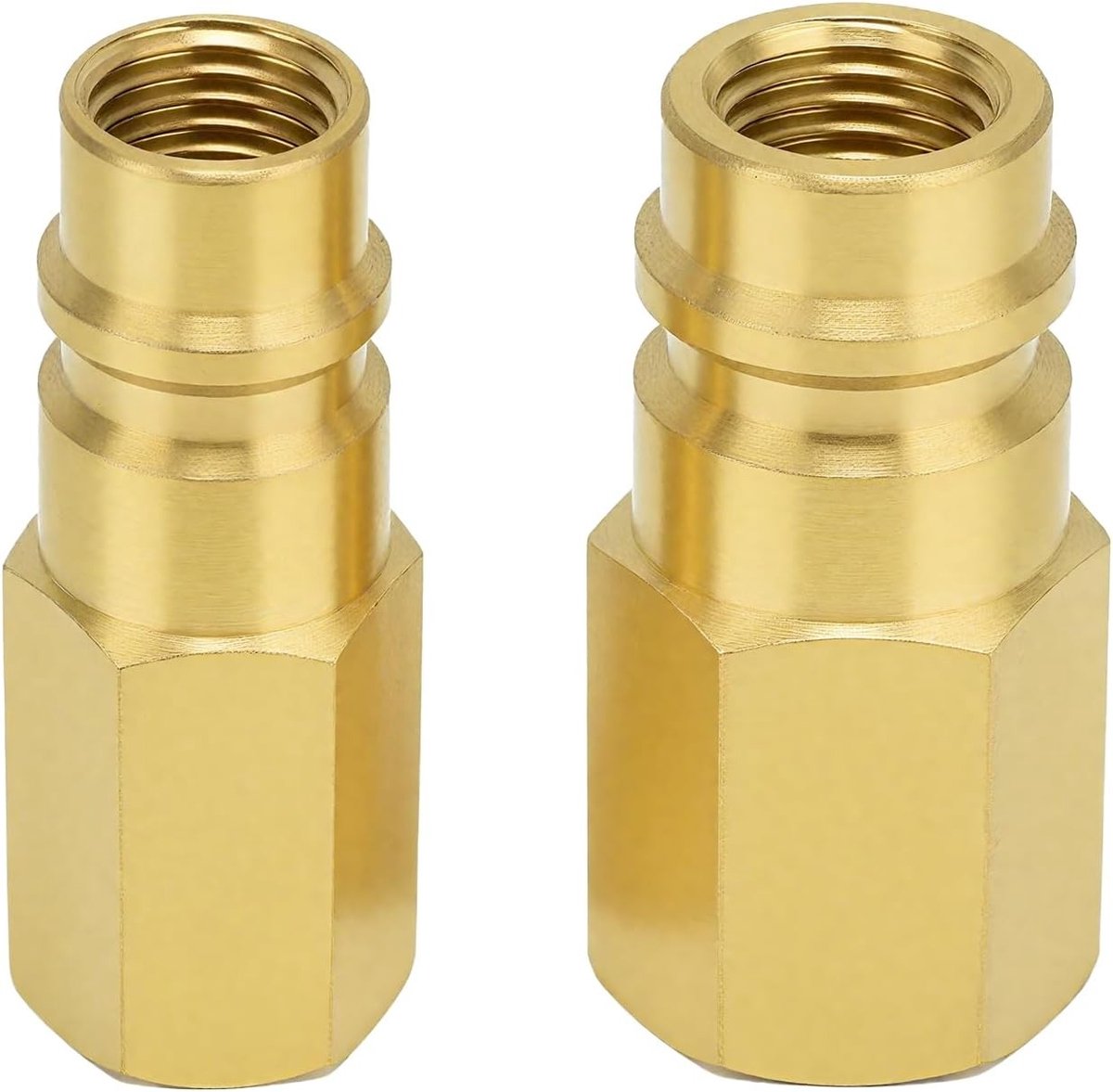 SnelShoppen - 2Pcs R134a Koelmiddel Tank Adapters, Airconditioning Koppeling Adapter Fitting 1/4SAE Hoge Druk Converter Koppeling Connector 134a Messi