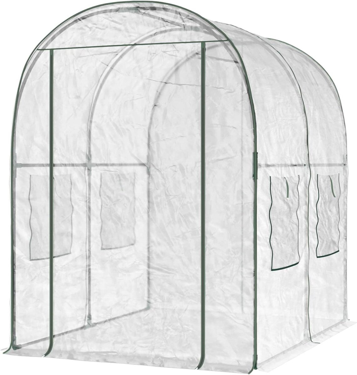 Tuinkas - Kweekkas Kas - Planten Kweken - Met Muggennet - 160 x 200 x 192.5 cm - Transparant