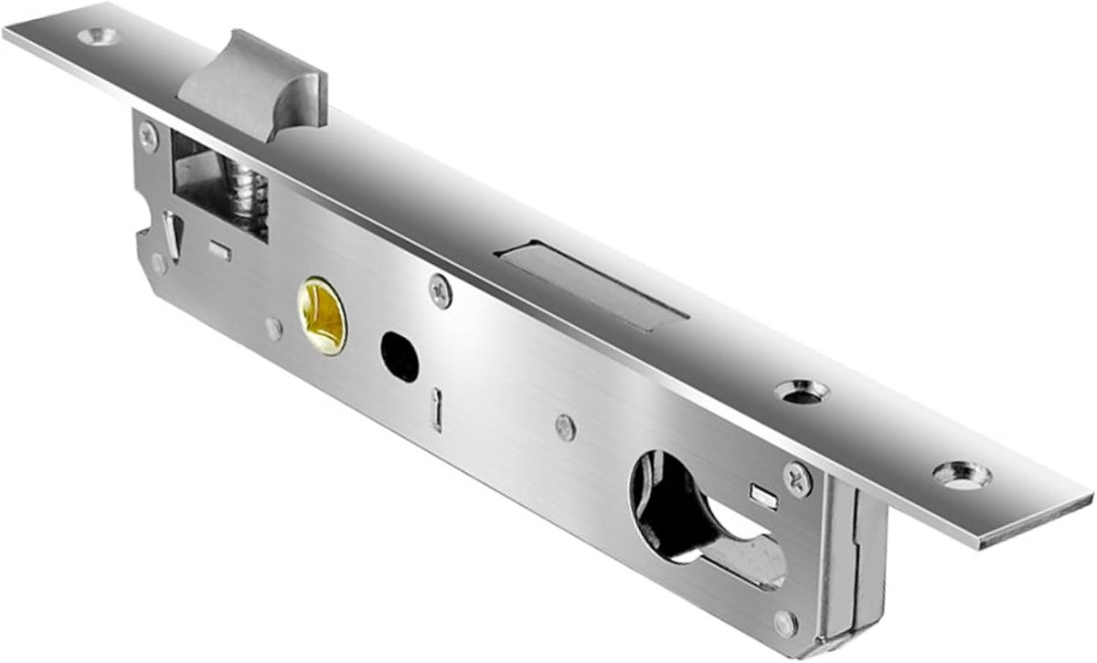 SnelShoppen - RVS Morzelslot 85 x 20 mm - Tuindeurslot met enkelpuntsluiting - Roestvrij en veelzijdig - Voor deuren en poorten - Zilver