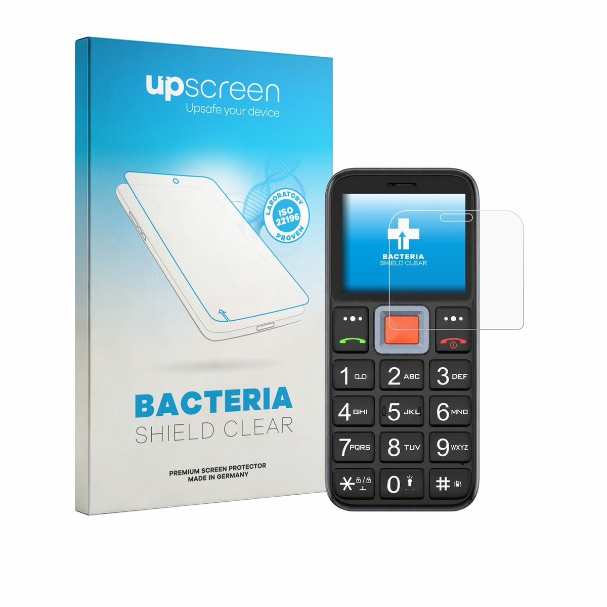upscreen - Screenprotector voor Easyfone Prime A5 - Folie Beschermfolie transparant antibacterieel