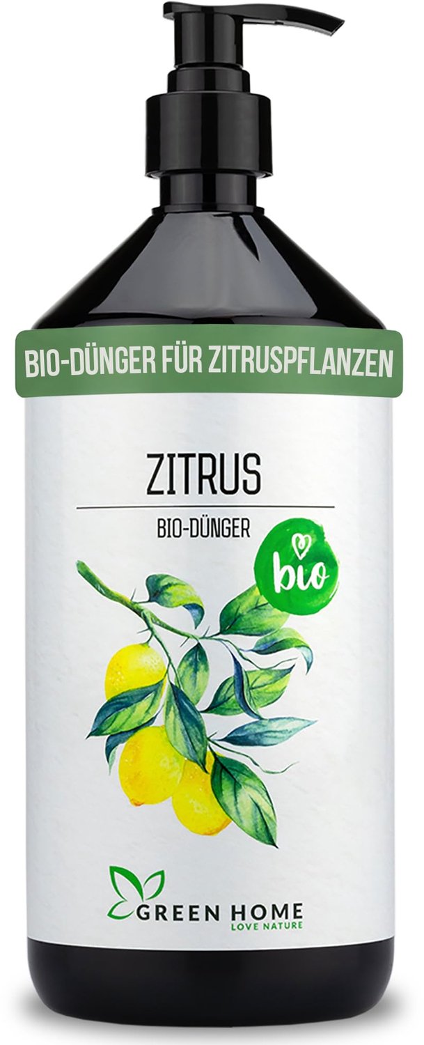 Green Home Love Nature Citrus bio vloeibare meststof - citrus en mediterrane planten - 1 liter - NPK 3-2-6 - doseerpomp 1,5 ml