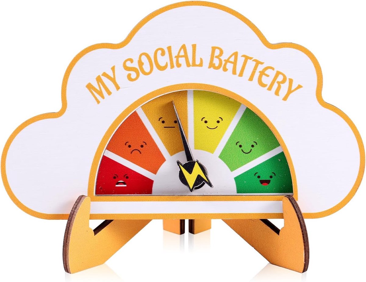 Emotiewiel, Kleurrijk My Social Battery-bord Stemmingswiel Leuk en Interactief Bureaubladornamenten Decoratie voor Emotioneel Bewustzijn