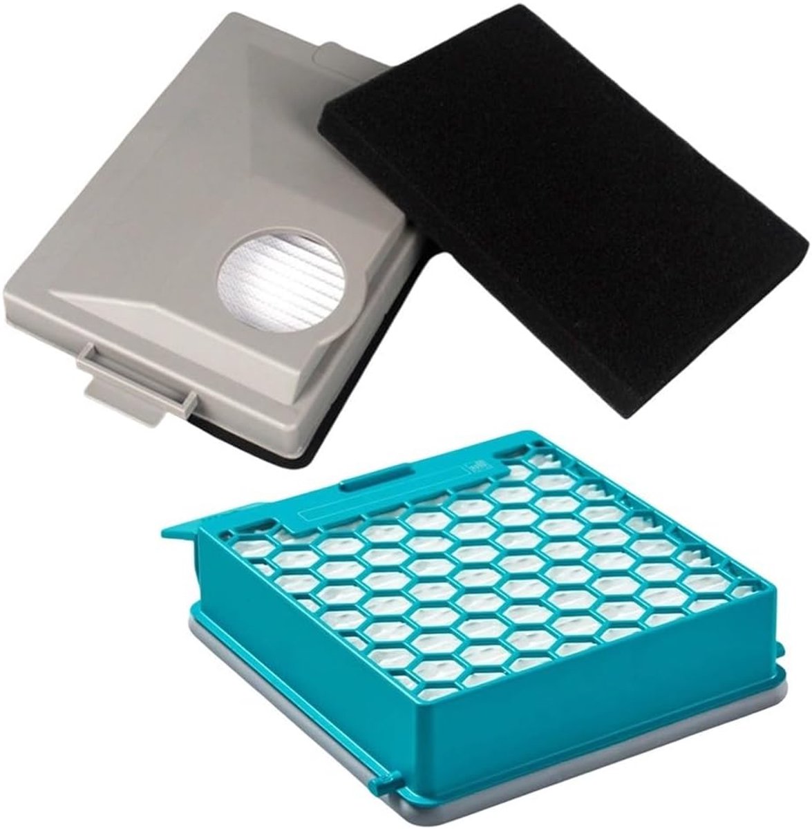 SnelShoppen - 2 Stuks Vervangfilter Stofzuigerfilter Geschikt voor Miele Boost CX1 en Blizzard CX1 Modellen HEPA Filter met Actieve Koolstof 11639240