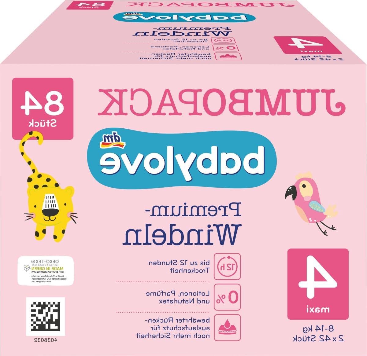 Babyluiers Maat 4 - Maxi Luiers Wegwerpluiers - Droge Babybilletjes - Dubbele Zuigkern - 84 Stuks - Met Diermotieven