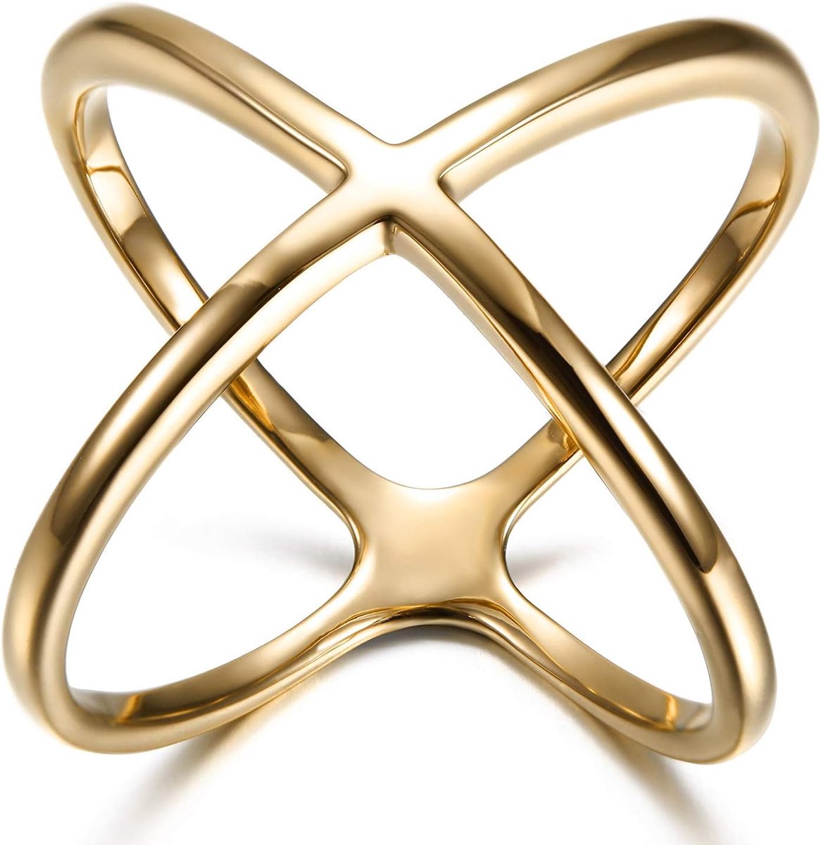 Sieraden damesring, roestvrij staal kruis Infinity oneindigheidsteken symbool ring verlovingsringen trouwringen trouwringen, zilver, maat 52 tot 62