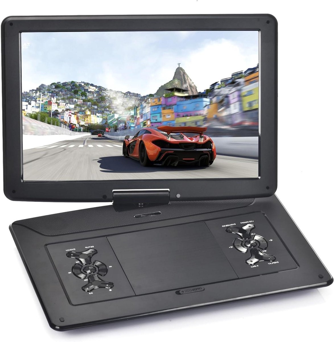 Draagbare DVD-speler - Auto DVD-speler - Films Kijken - 156 inch Draaibaar Scherm - 156 Inch - Zwart