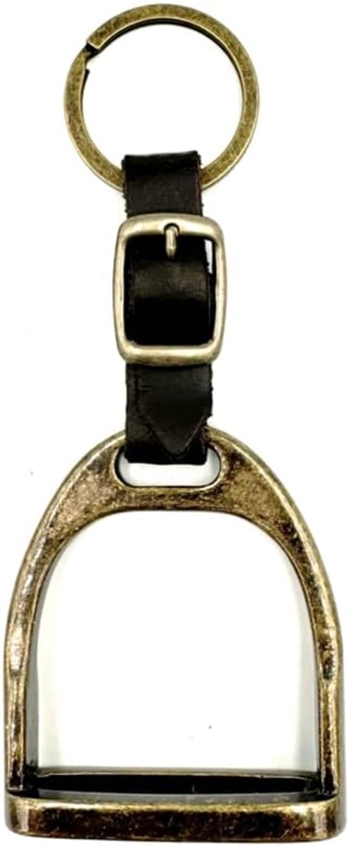 leer koper hoefijzer paard ruiter letter A-Z Made in Europe, stijgbeugel, 10 cm