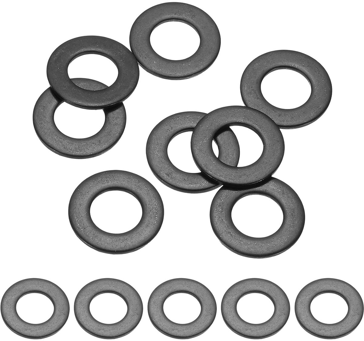 9 stuks M10 sluitringen van roestvrij staal, M10 x 20 x 1,5 mm, metrische platte sluitringen, afdichtingsset 304, roestvrijstalen afdichtring voor schroeven