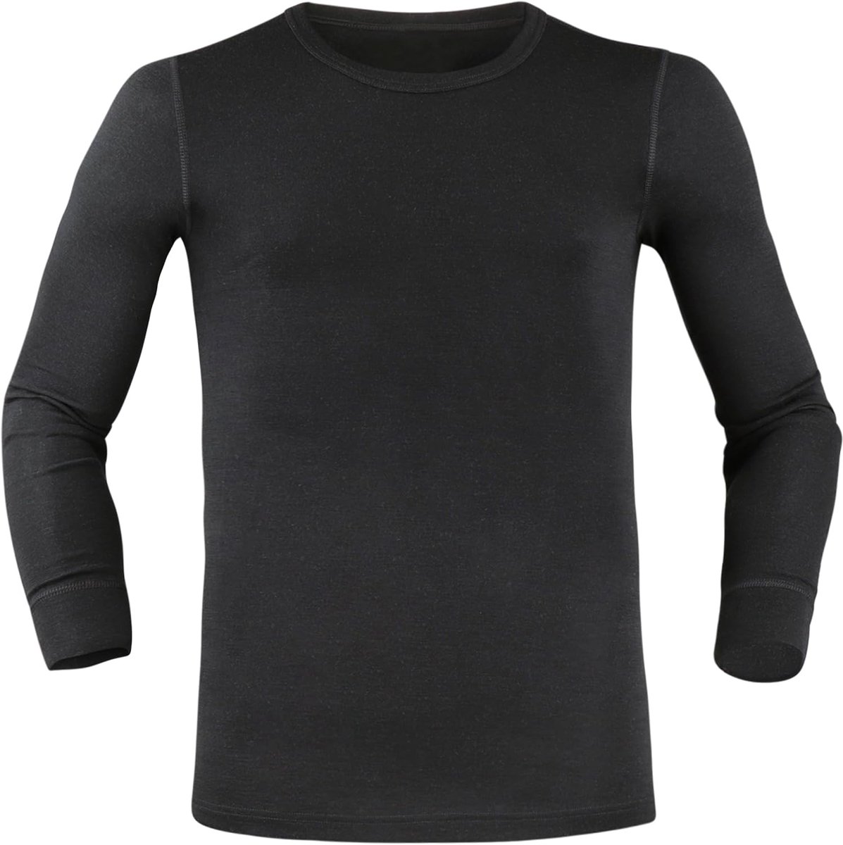 100% merinowol basislaag herenshirt met lange mouwen, gemaakt in de EU