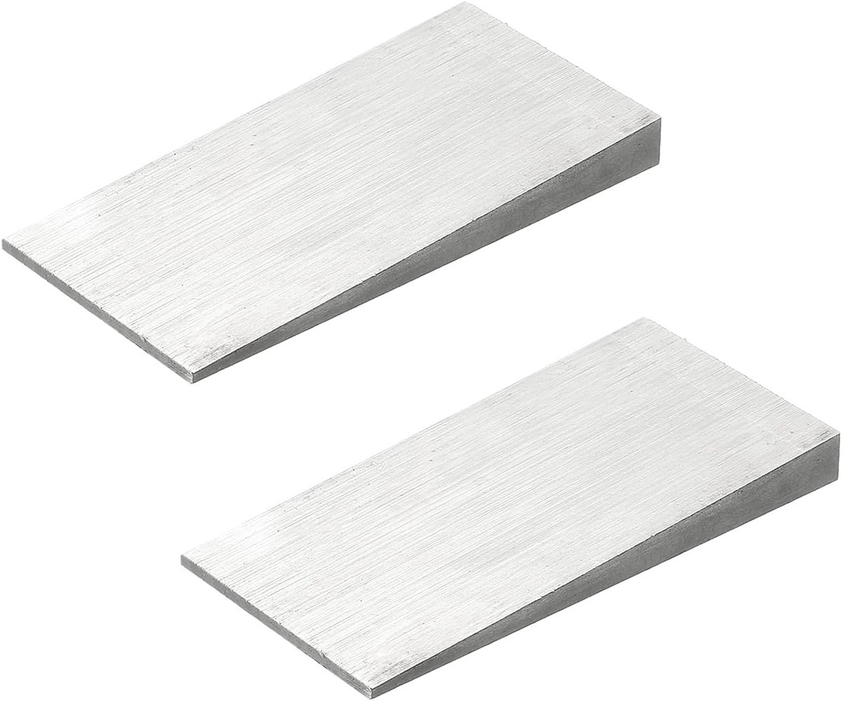2 stuks metalen wig, 10,8 x 6,4 x 0,5 cm koolstofstaal wig Shims driehoekige flens afgeschuinde ringen sterk duurzaam voor pijpfitting lasgereedschap fabriek draaibank machieedschap