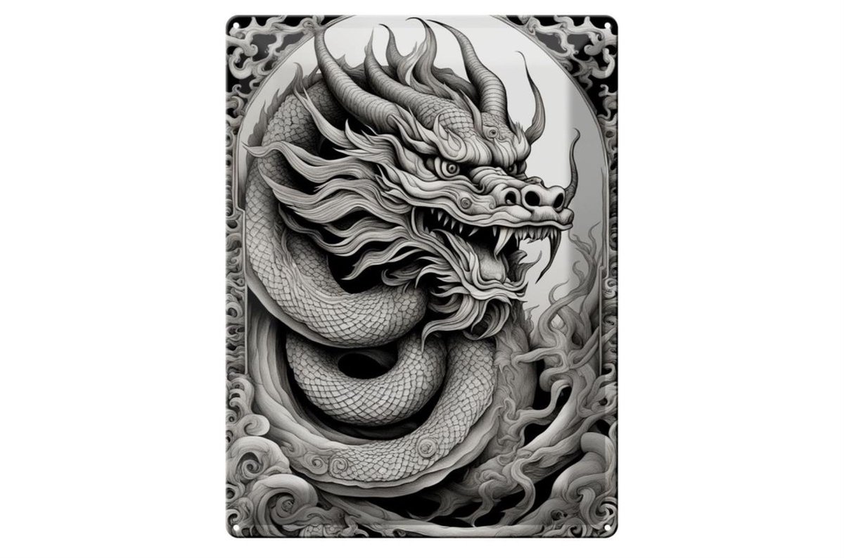Blechschild 20x30cm Drachentafel 4