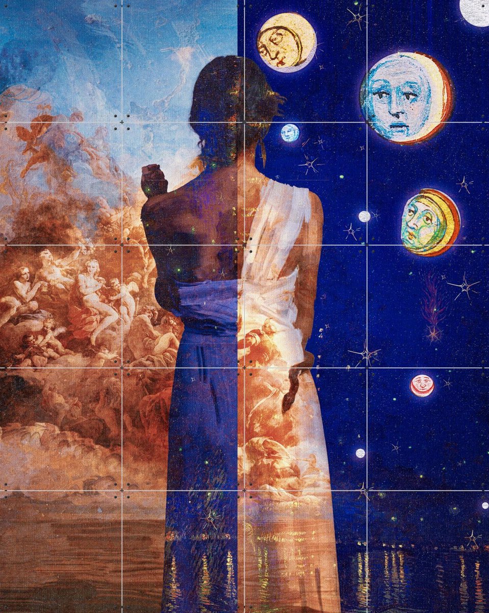 IXXI Renaissance, Vineet Suresh - 80 x 100 cm - Gratis ophangtool - Grote wanddecoratie en posters - Geometrische Kunst, Surrealisme, Gemengde