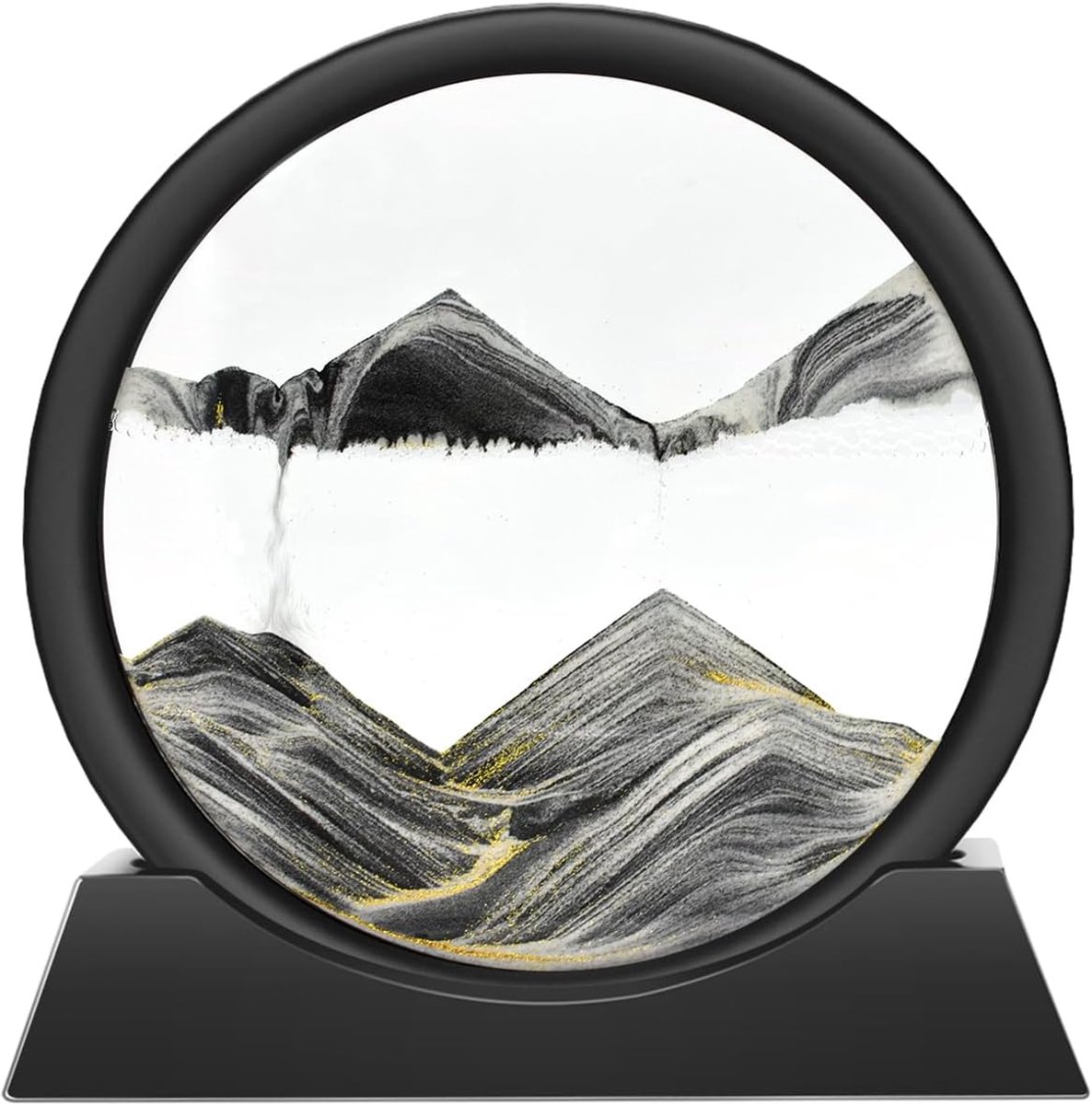 SnelShoppen - Wai Danie Zandafbeeldingen, Zandschilderij, 3D Zandloper, Diepzee Decoratie, Vloeiende Sandscape voor Kantoor, Woonkamer, Bureau, Volwas