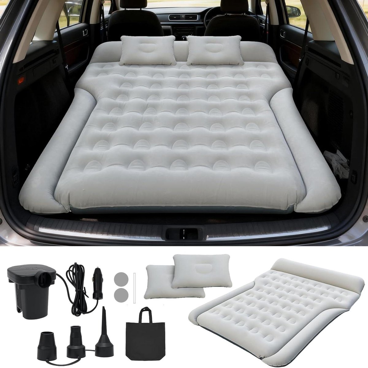 Auto Matras - Voertuigmatras Slaapmat - Reizen en Camping - Opvouwbaar Eenvoudig Opbergen - XL - Grijs