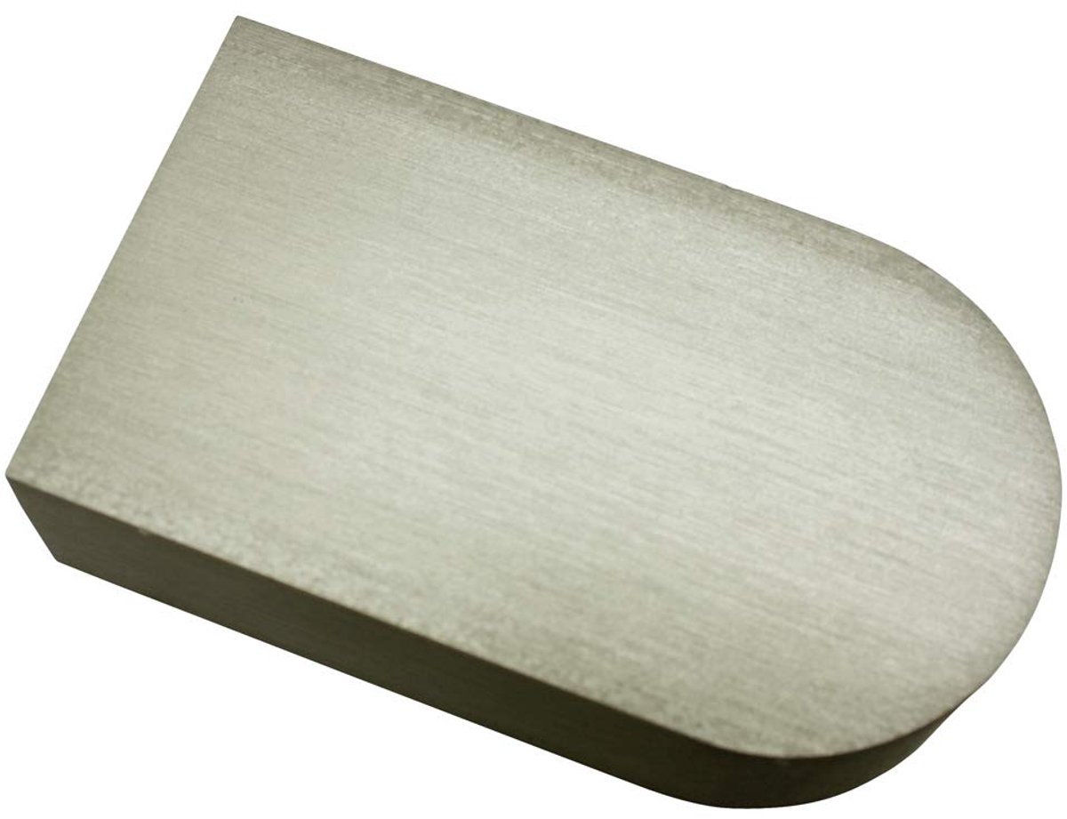 Rond, 2 x eindstuk, aluminium, geborsteld, voor aluminium profiel met binnenloop Luxor rechthoekig, staal geborsteld, niet van toepassing, 2