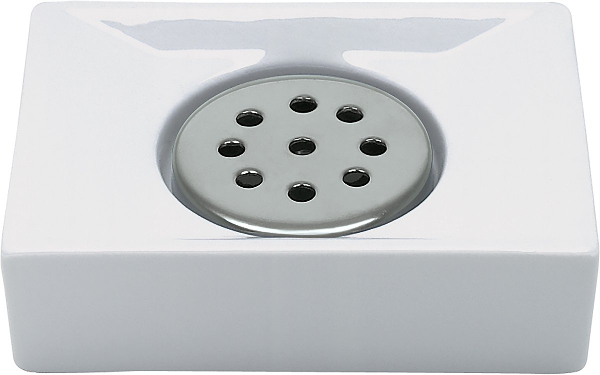 Spirella Quadro Zeephouder – Praktische Zeepschaal voor de Badkamer – Robuust en Eenvoudig te Reinigen