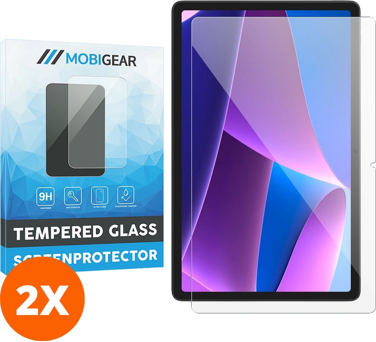 Mobigear Screenprotector geschikt voor Lenovo Tab P11 Pro Gen 2 Glazen | Mobigear Screenprotector - Case Friendly (2-Pack)