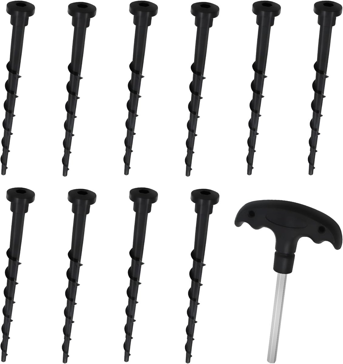 11 stuks grondschroeven voor robotmaaier, 13,7 cm, grondschroeven, grondschroeven, laadstation, grasmaaier, tuinschroeven, robuust, voor buitenuitrusting