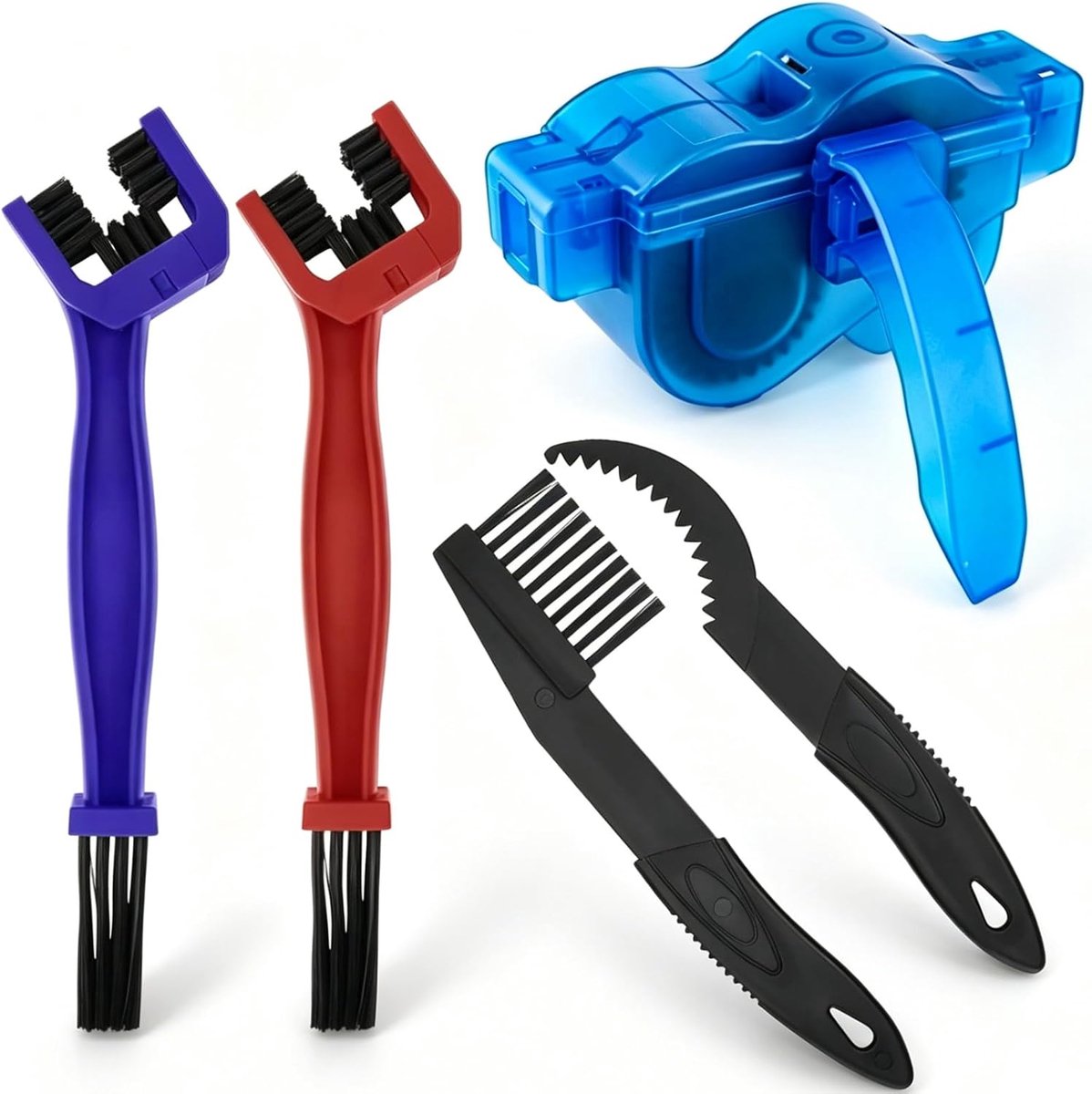fietsketting, 5-in-1 fietskettingreinigingsset, geschikt voor alle kettingreinigers, fietsen, reinigingsset voor kettingen, snel schoon