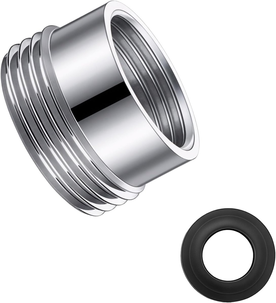 3/4 naar 1/2 inch met afdichtingen, roestvrijstalen schroefdraadadapter 3/4 inch naar 1/2 inch adapter, verloopstuk 1/2 inch IG naar 3/4 inch AG, voor tuinslang, wasmachine, kraan