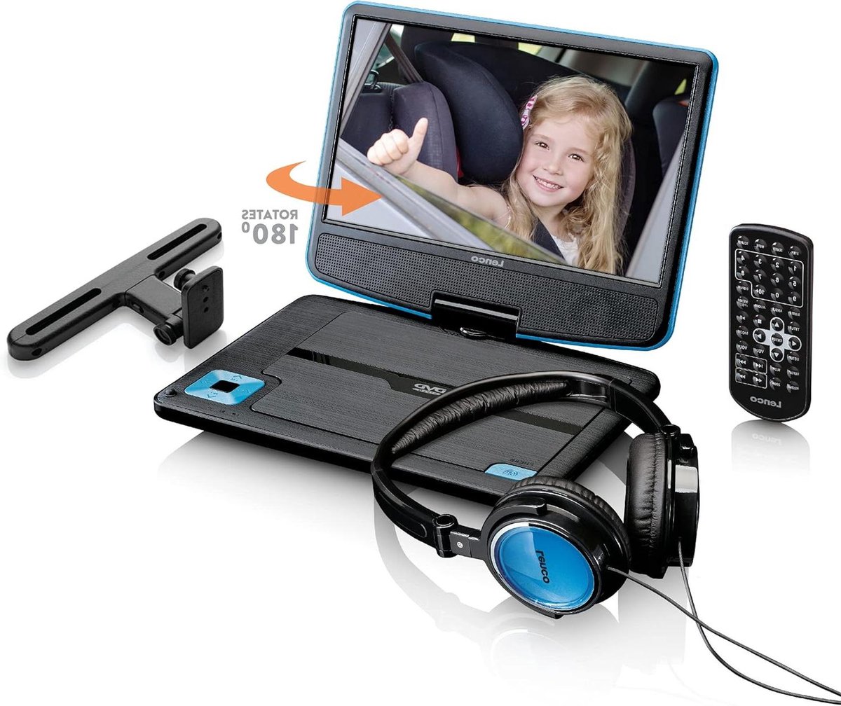 Draagbare DVD Speler - Reis DVD Speler - Films Kijken - 9 Inch Draaibaar Scherm - 750 g - Blauw