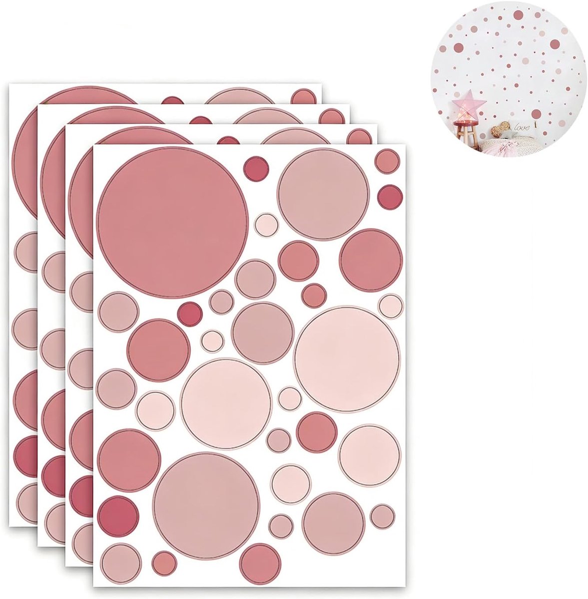 Muurstickers voor kinderen, slaapkamer, meisjes, jongens, muursticker, kinderen, wanddecoratie, zelfklevend, voor decoratie, slaapkamer, babykamer, woonkamer, 4 vellen, 20 x 30 cm, eenvoudig aan te