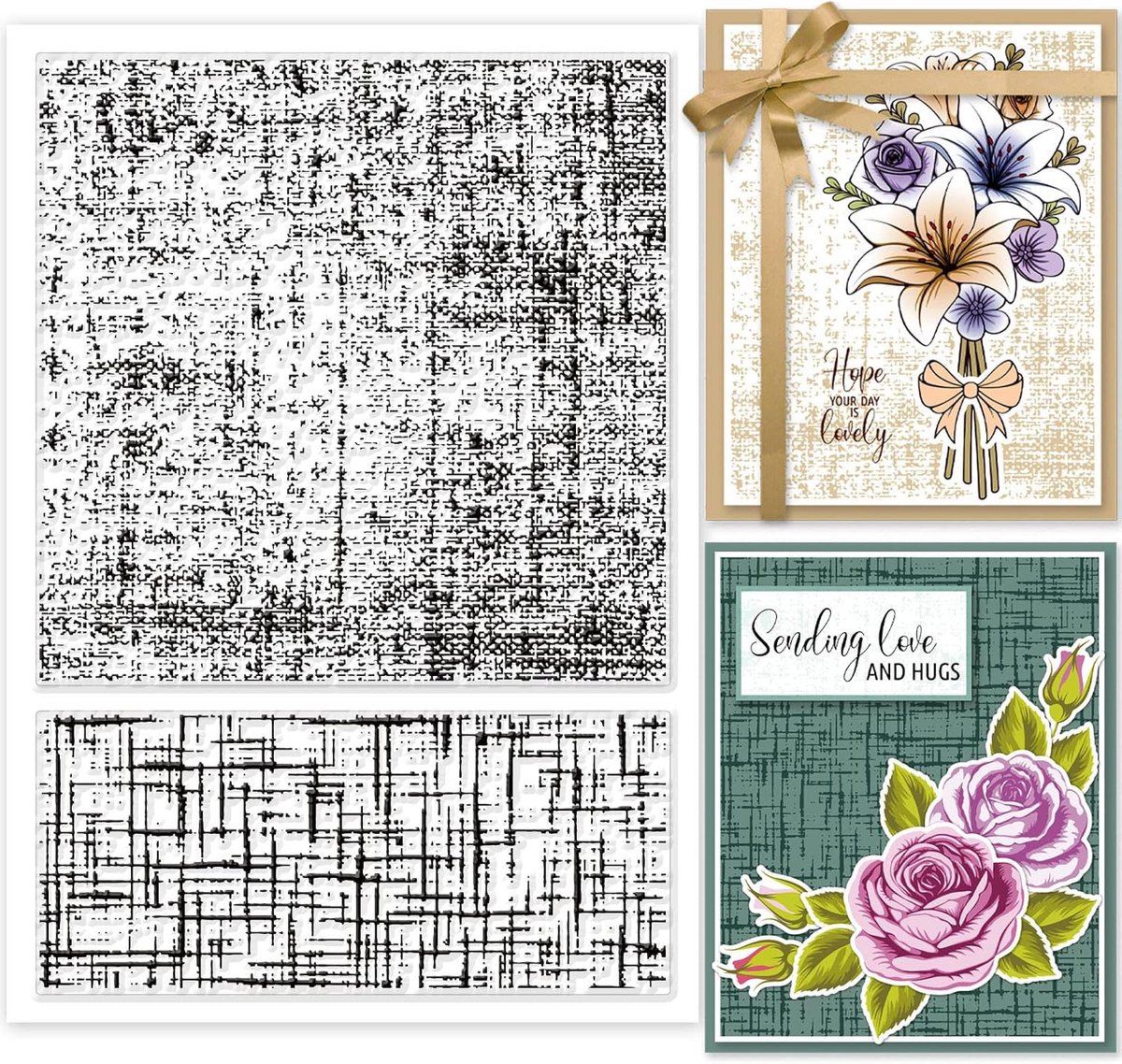 Linnen Achtergrond Clear Stempels Doek Frame Achtergrond Siliconen Clear Stempel Zegels Voor Kaarten Maken DIY Scrapbooking Foto Journal Album Decoratie