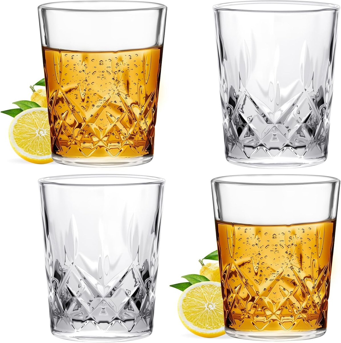 Shotglazen Set van 4, Cordialglazen, Tequilaglazen, Shotglas met zware voet, Helder zwaarbodem shotglas, Heldere shotglazen set voor whisky, Tequila, Wodka, Sterke drank, Likeur