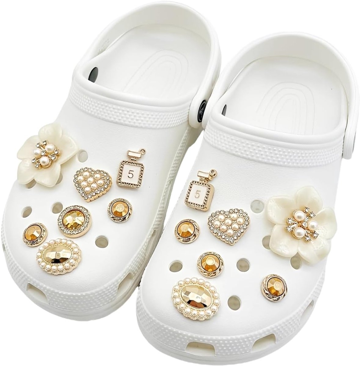 12 stuks parelbloemen, compatibele pinnen, zachte hars, anti-irritatie, zomeraccessoires, strand, zacht cadeau voor vrouwen en kinderen