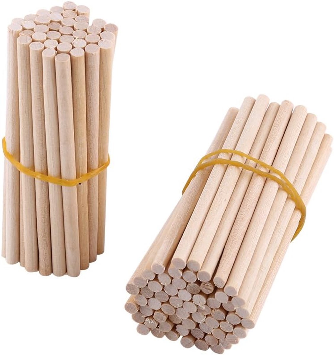 Houten ronde stokken, 80 mm ronde houten stokken voor doe-het-zelf houtbewerking, bouwmodel, huis tuindecoratie deuvel stokjes cake deuvel cake steunen