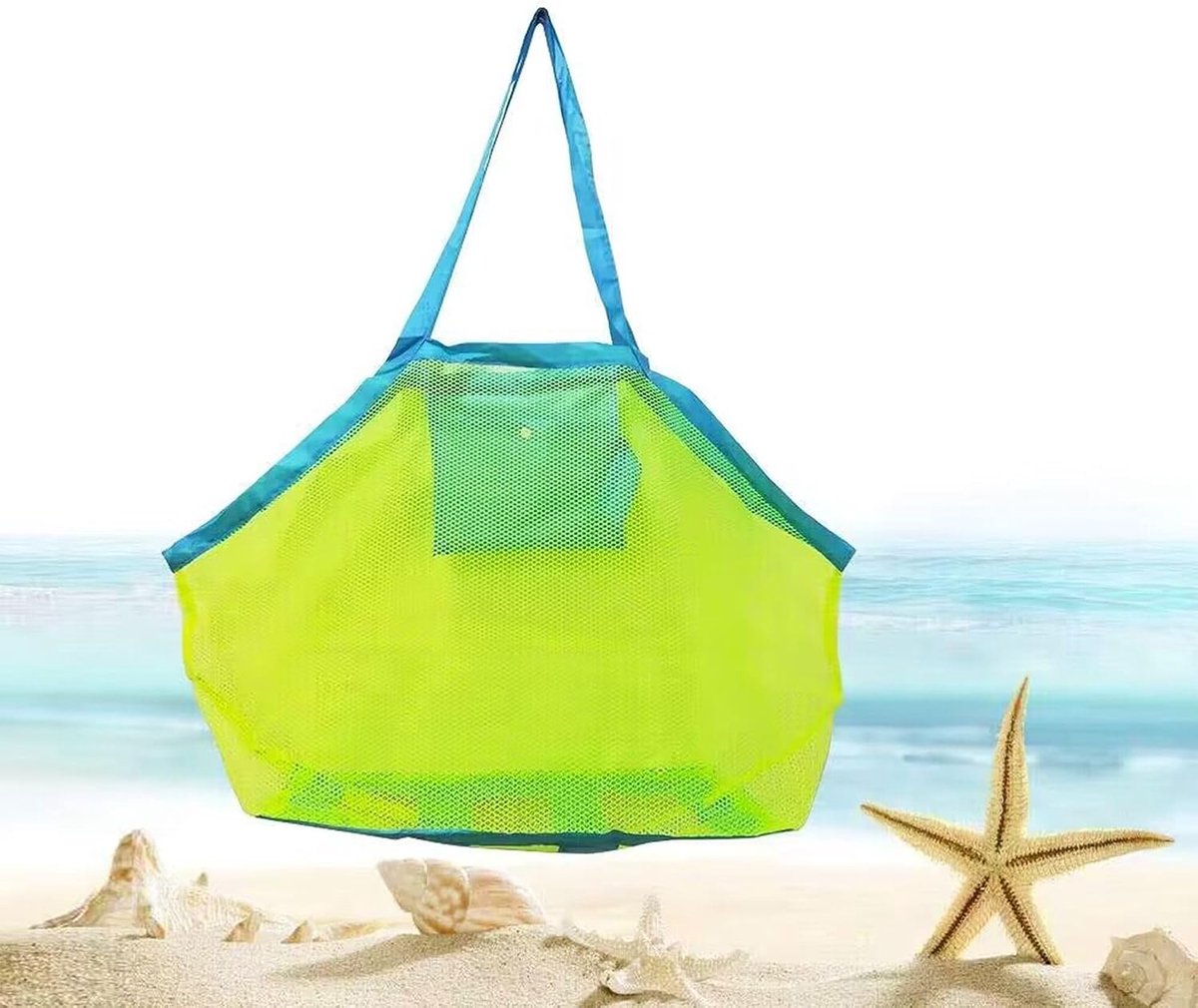 mesh strandtas voor speelgoed zand weg draagtas met rits voor kind zwemmen zwembad reizen zandschoenen natte handdoeken 45,7 x 30,5 x 45,7 cm