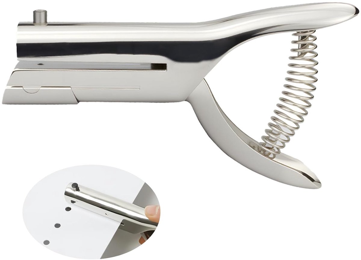 1 perforator, 8 mm, perforator van metaal, voor testplaten, scrapbooking-tickets, kaarten