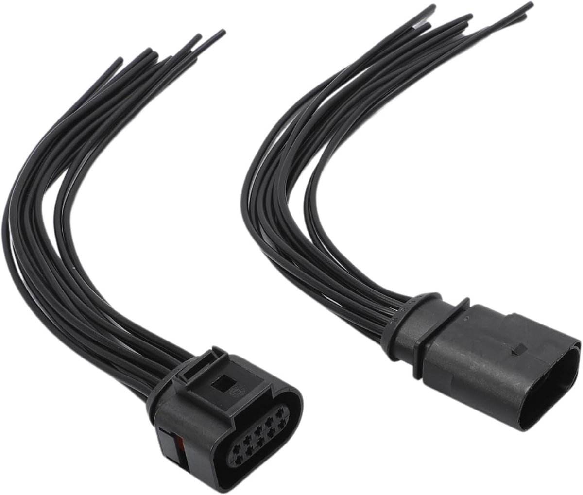 2 stuks aansluiting voor koplamp voor autokoplamp, 15 cm, koplampaansluiting, 1J0973735 1J0973835, kabelconnector straal reparatie, 10-polig, 1 stekker en 1 bus