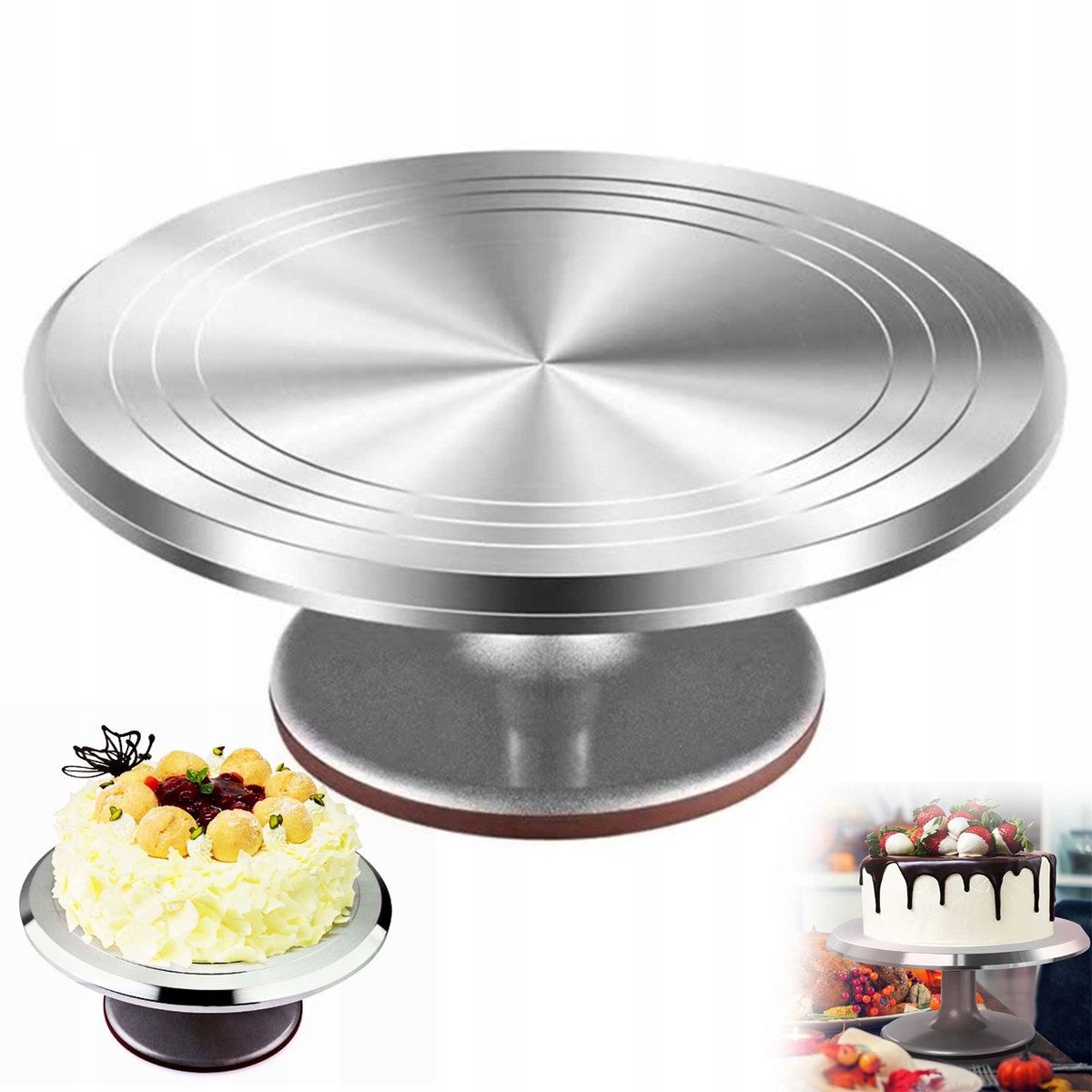 Professionele Aluminium Taartdraaitafel - Diameter 30cm