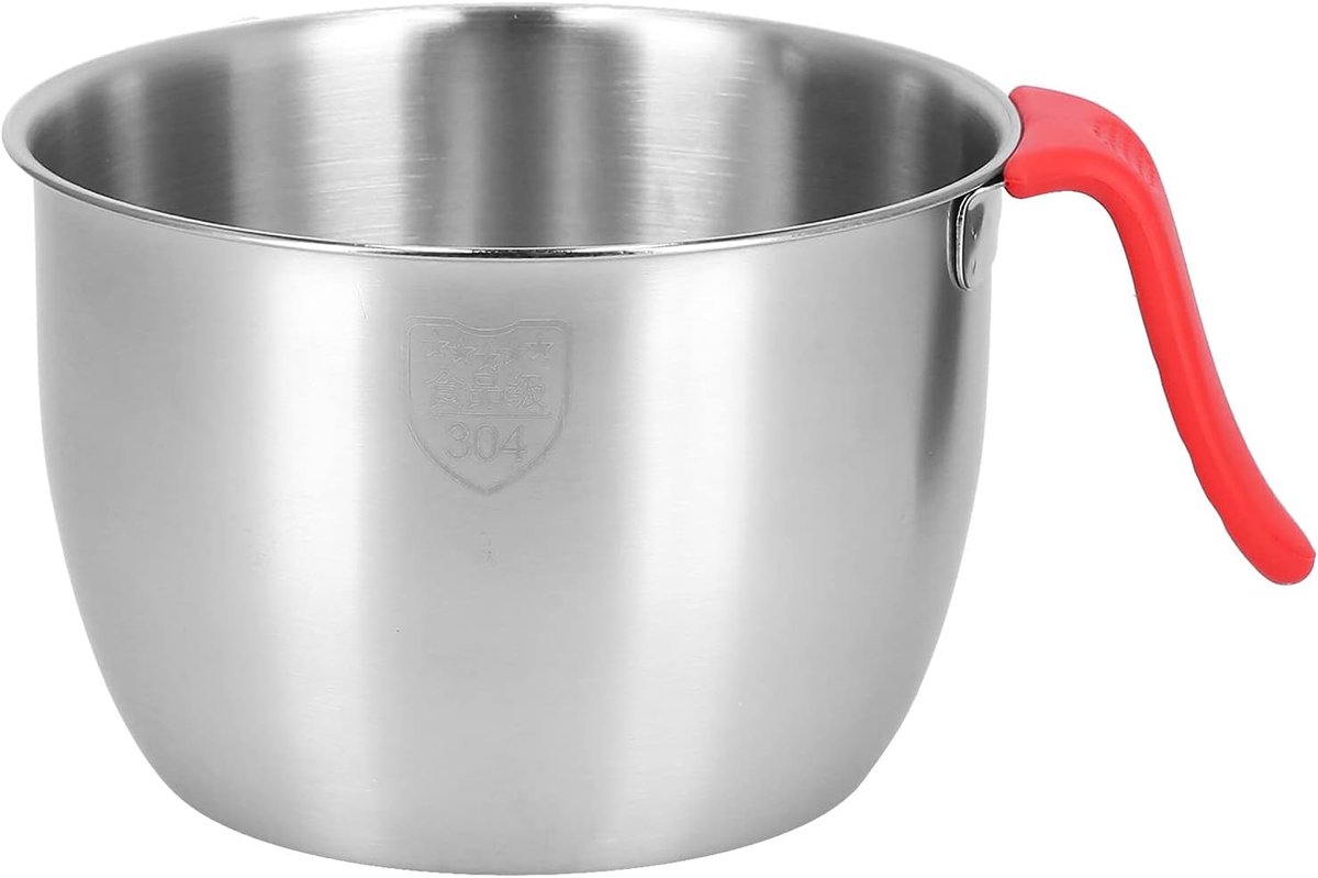 roestvrijstalen mengkom met handvat, antislip bodem en multifunctionele functionaliteit (3600ML)